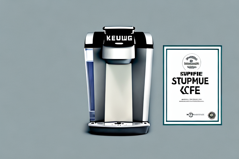 A keurig k-supreme single serve k-cup pod coffee maker in a kitchen setting