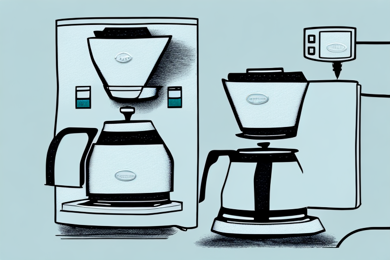 A cuisinart coffee maker with a power cord plugged in