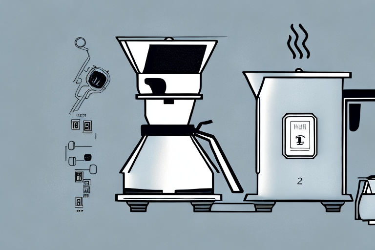 A 12-cup programmable coffee maker with its various components and features