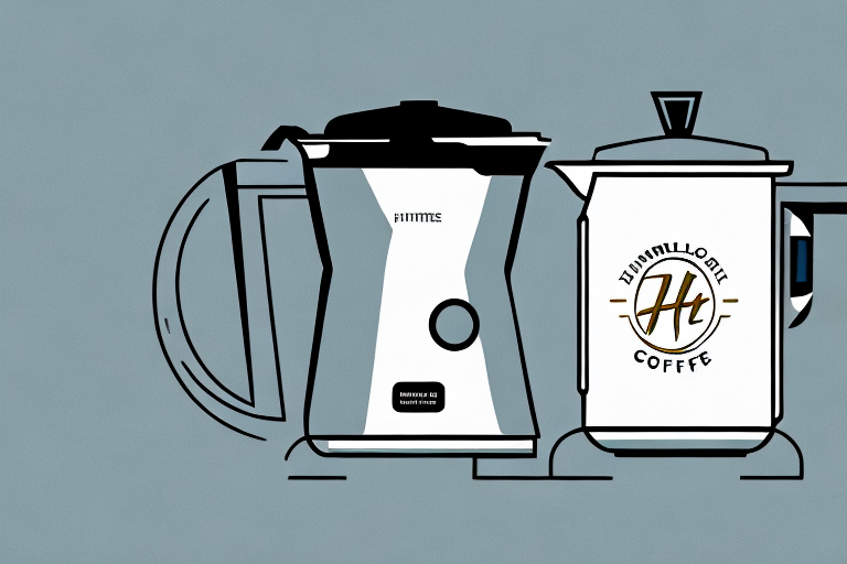 A single-serve coffee maker with the hamilton beach flexbrew logo