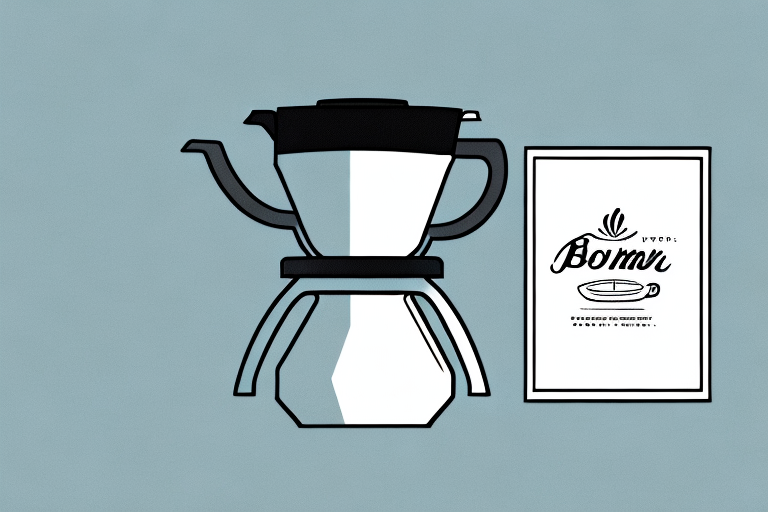 A bodum pour-over coffee maker with a cup of freshly brewed coffee