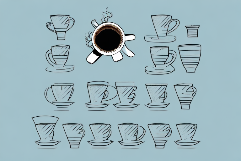 A coffee maker with 10 cups on top