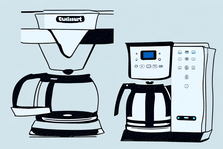 A cuisinart coffee maker with a programming panel