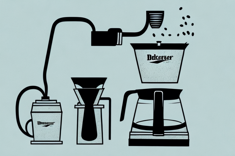 A black and decker coffee maker being cleaned