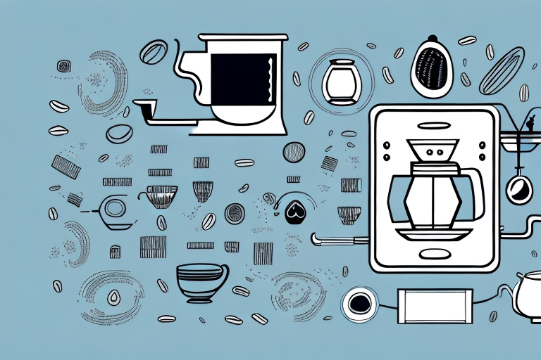 A programmable coffee maker with its various components and features