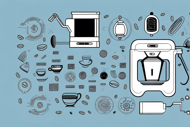 A programmable coffee maker with its various components and features