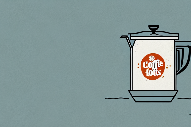 A coffee maker with a big lots logo on it
