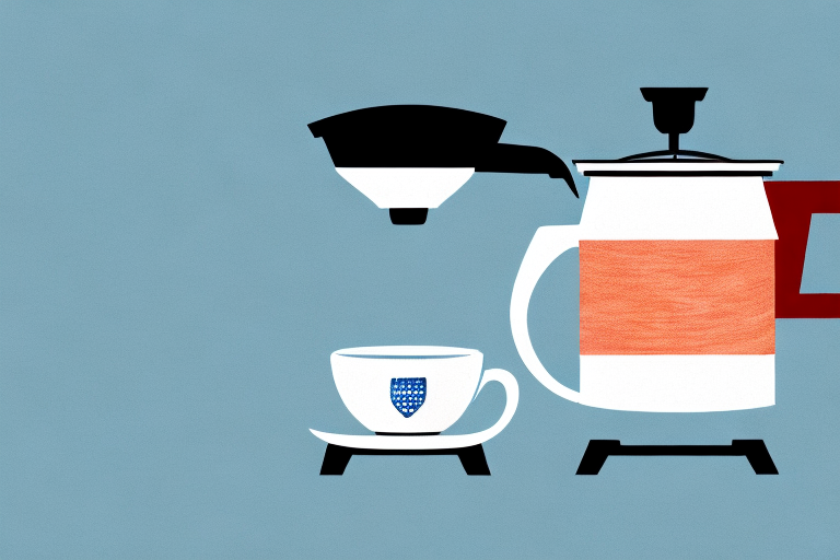 A coffee maker with an american flag motif