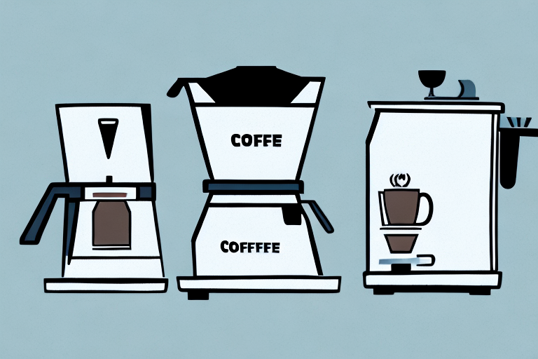 A coffee maker and espresso machine side-by-side