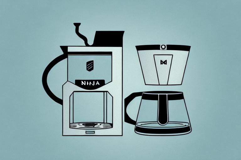 A ninja-inspired coffee maker with a filter attached