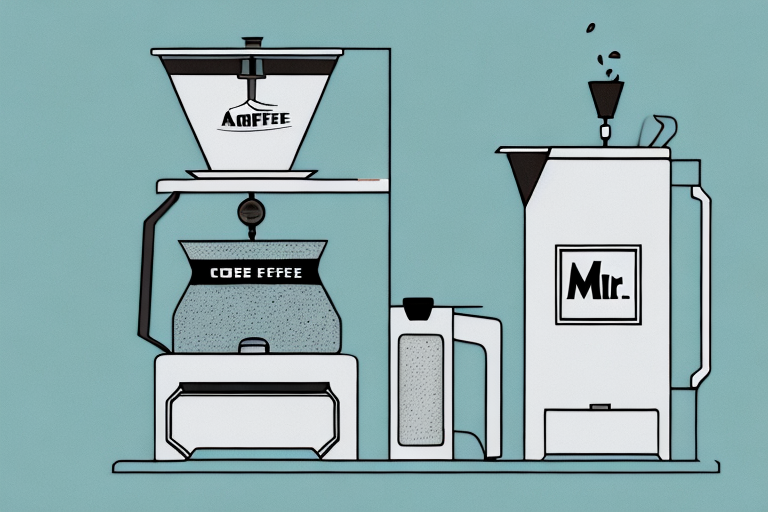A mr. coffee iced coffee maker with the components of the machine visible