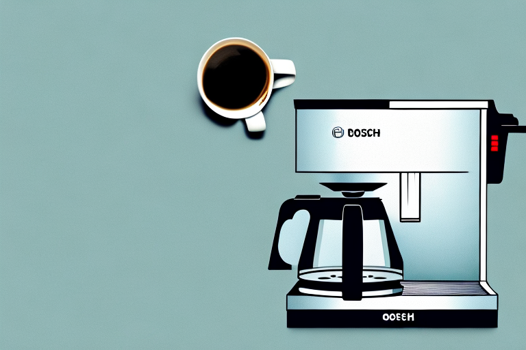A bosch coffee maker built into a kitchen countertop