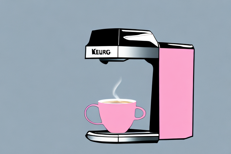 A pink keurig coffee maker