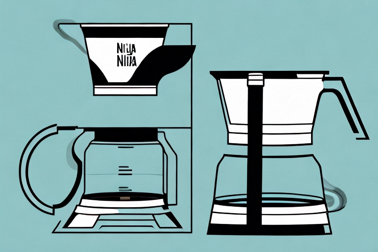A ninja 12-cup coffee maker being cleaned