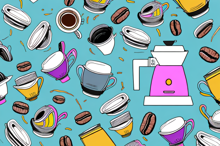 A colorful coffee maker