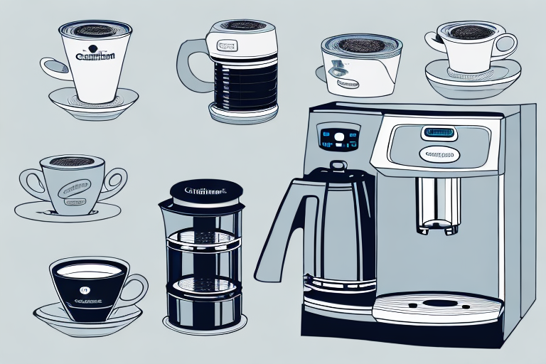 A cuisinart 12-cup coffee maker with its various components and features