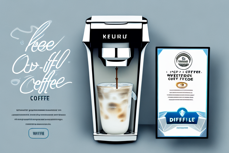 A keurig iced coffee maker with a step-by-step guide for de-scaling