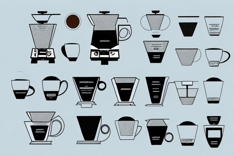 A gevi 4-cup coffee maker with its components and features