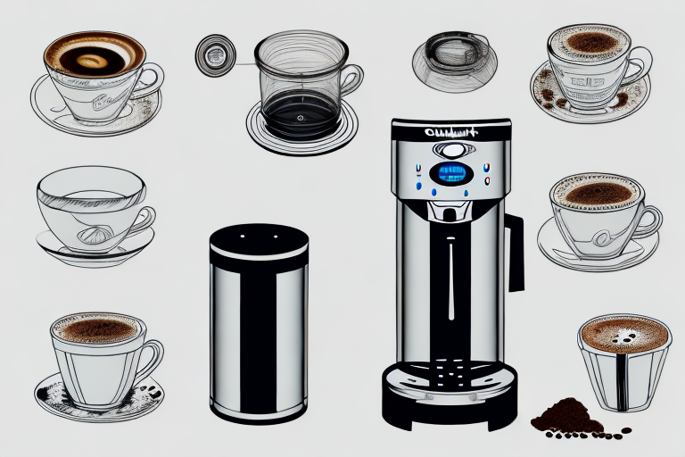 A cuisinart burr grinder coffee maker with its various components