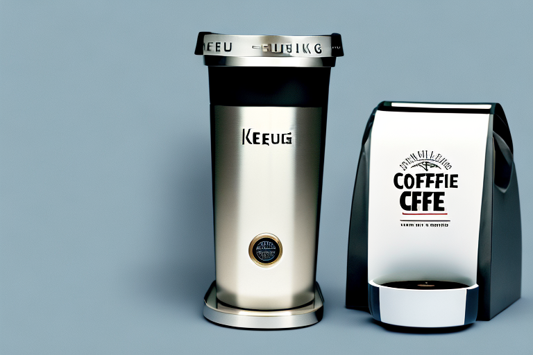 A keurig® k-compact™ coffee maker with a cup of freshly brewed coffee