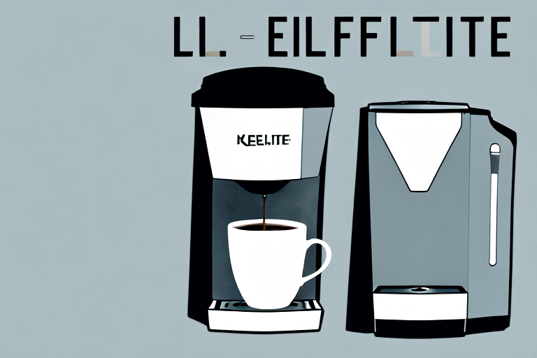 A keurig k-elite coffee maker in detail