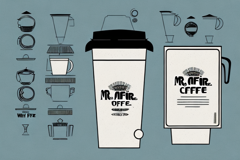 A mr. coffee 20 oz. frappe maker with its components and features