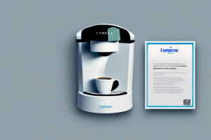 A farberware k-cup coffee maker with a troubleshooting guide