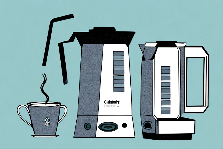 A cuisinart coffee maker with four buttons