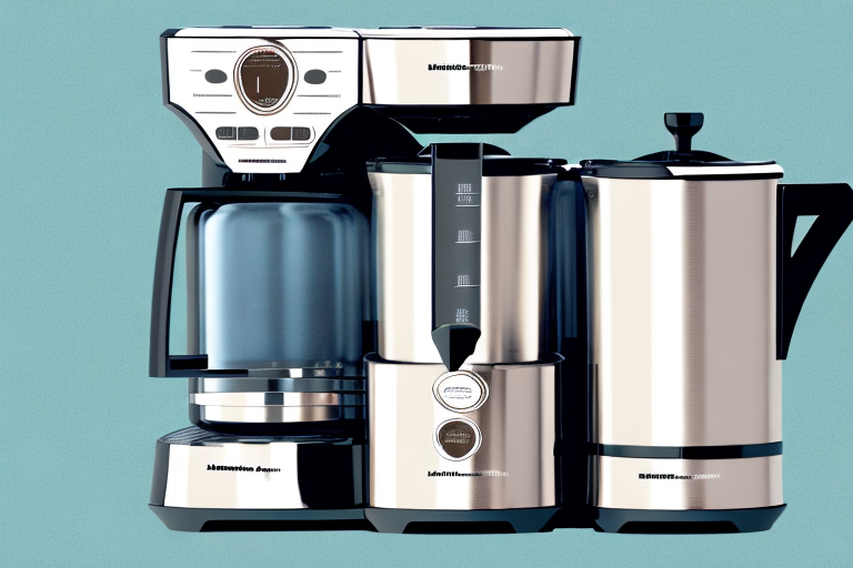 A hamilton beach 2-way brewer coffee maker with its components and features