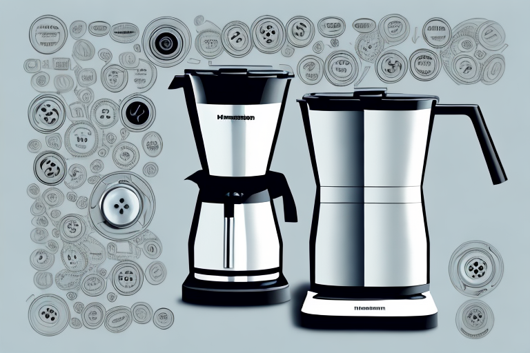 A coffee maker with the hamilton beach 12-cup programmable 49465 model